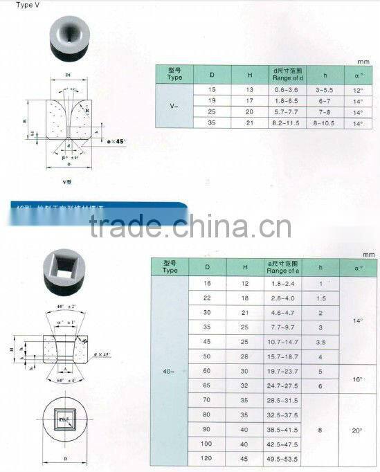 Cemented carbide poking dies punch press die carbide die mould