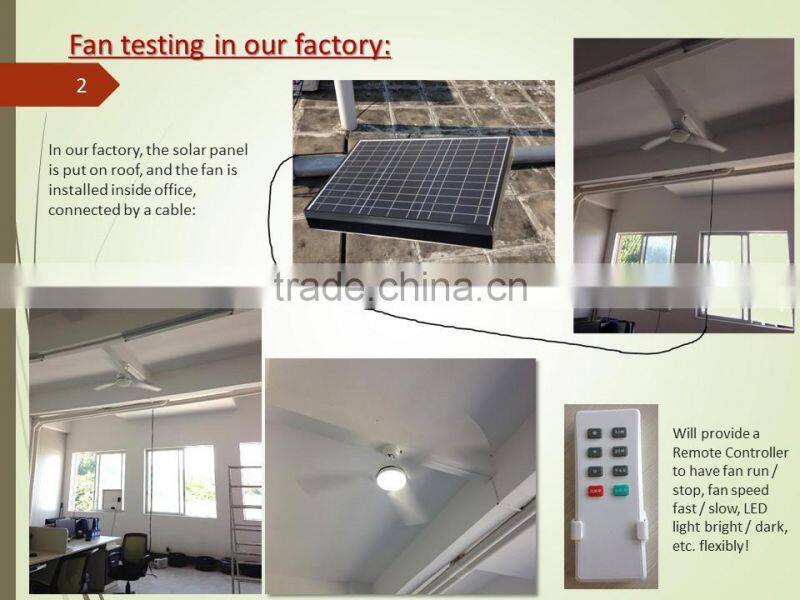 SIPL SN2015031 solar ceiling fan energy rechargeable with power adapter