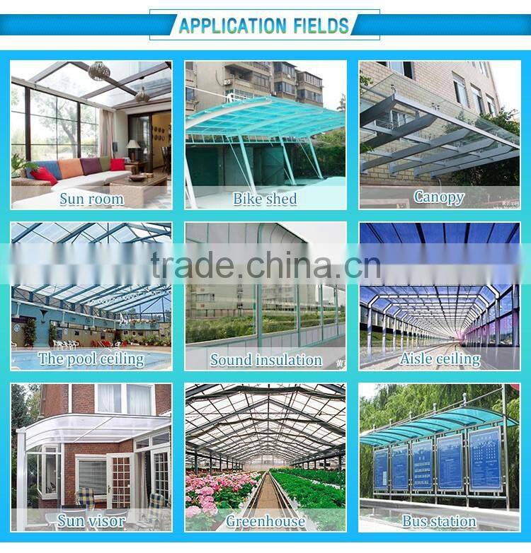 Polycarbonate types of roof covering sheets muti-wall structure 100% Bayer material