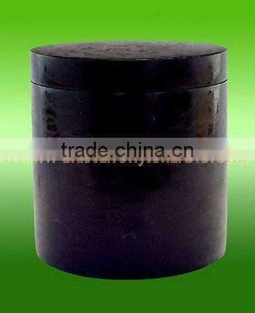 DECORATIVE JET BLACK MARBLE URNS