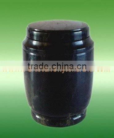 Interior Decorator luxury JET BLACK MARBLE URNS