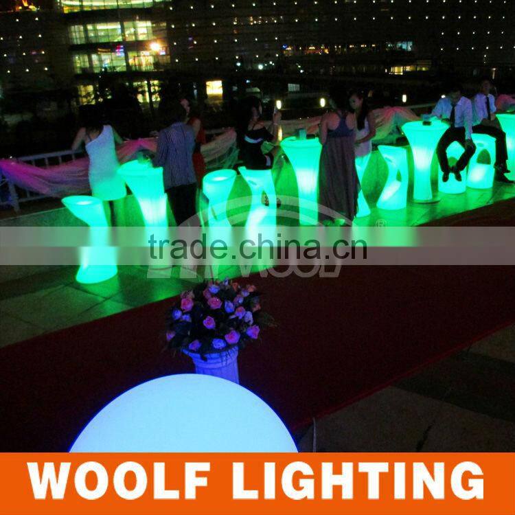 Plastic rechargeable 16 colors RGB waterproof led home chair bar stool