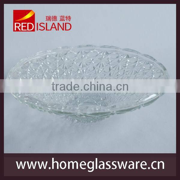13"Europe style crystal glass compote and glass fruit tray and salad
