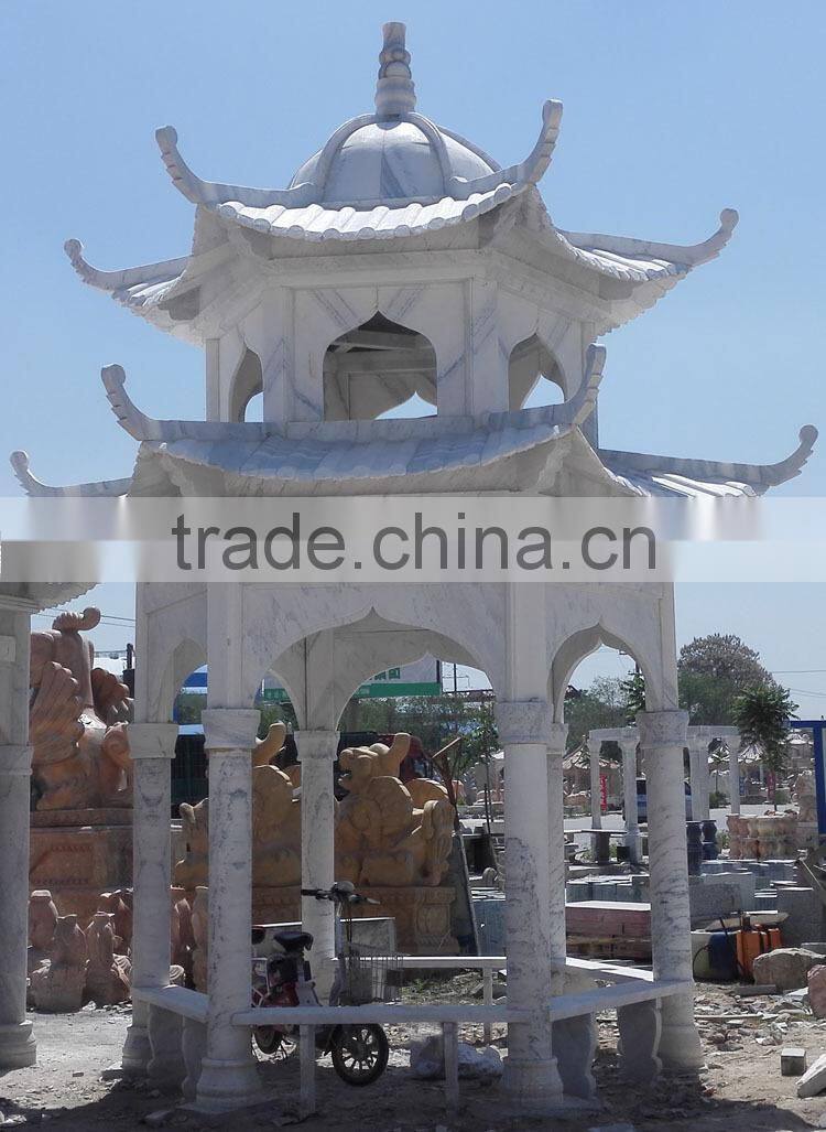 Chinese Style Stone Garden Pavilion Gazebo For Sale