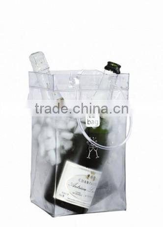 Eco-friendly pvc wine cooler bag,pvc ice wine chiller bag