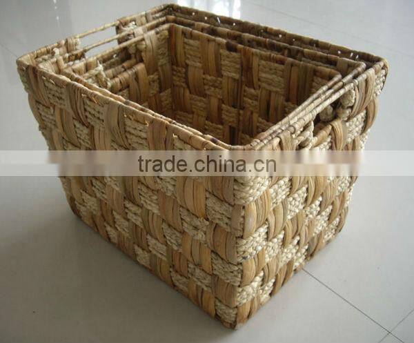 Natural water hyacinth storage baskets water hyacinth handicrafts