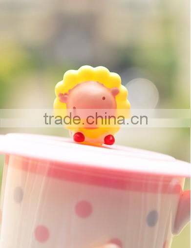 Universal Flexible Funny Cow Animal Design Silicone Cup Lid
