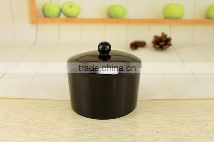 Factory wholesale New ideas novelty black ceramic casserole stew pot with lid
