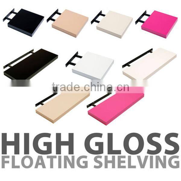 High Gloss Floating MDF Wall Shelf,Wood Shelf Kits,Wall Decor Shelf