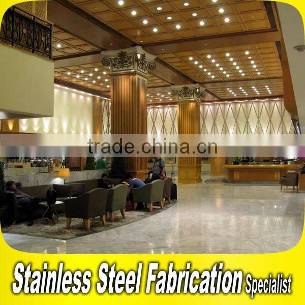 Custom Made Luxurious Interior Stainless Steel 5 Star Hotel Decoration