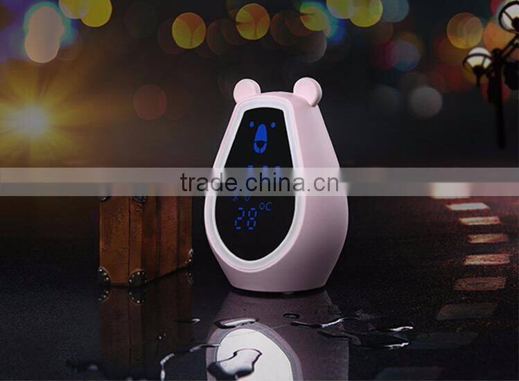 Simple Fashion Multi-functional Cute Bear Desk Clock With Mirror/LED Back Light/Bluetooth Speaker/Temperature Digital Clock