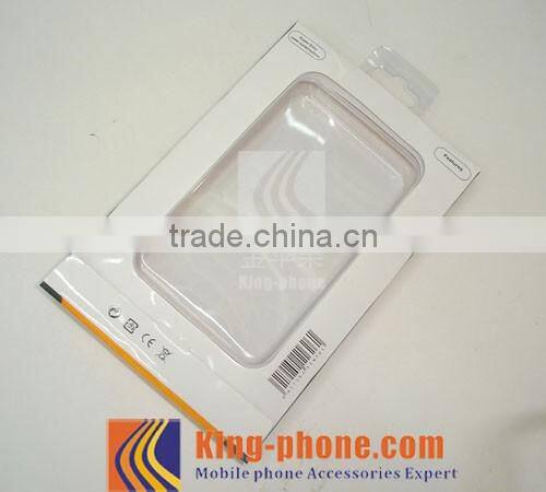 Customized paper box for cell phone case with plastic hang hole, cell phone box
