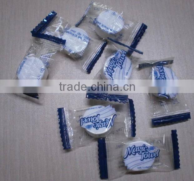 Candy Packing Compressed Magic Coin Hand Tissue Towel