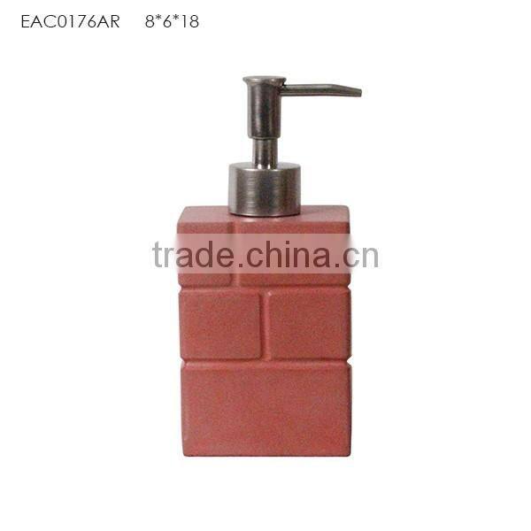 Red brick effect no broken edge novel bathroom accessories from Shenzhen with bath tray and wall mounted toothbrush holder