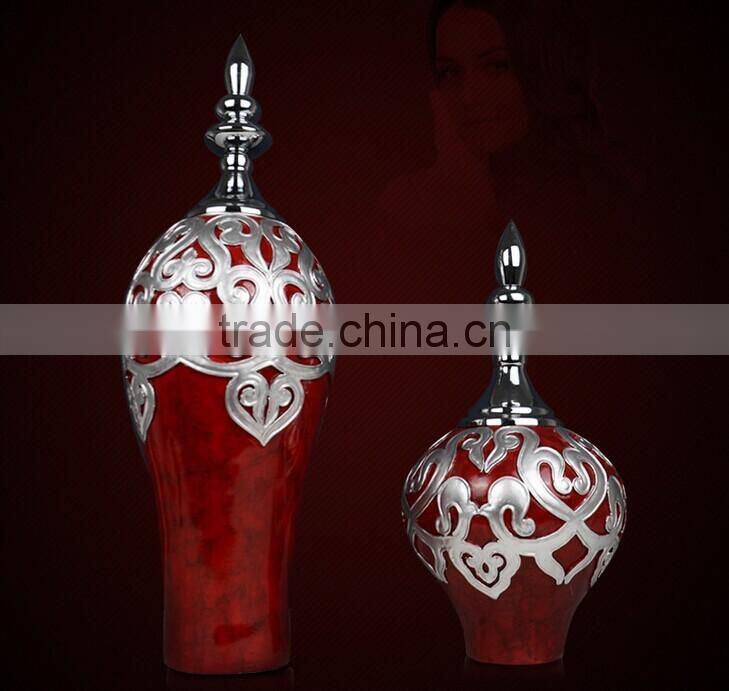 2015 Modern European style resin decorative vases for wedding