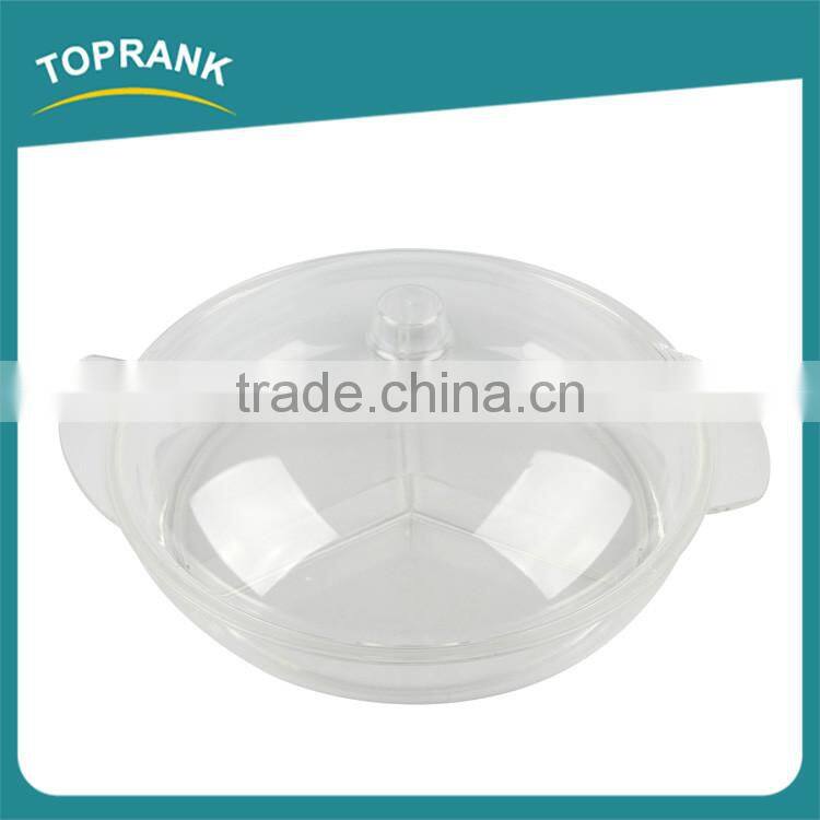 AS material keep food fresh ice chilled serving large ice bowl with lid