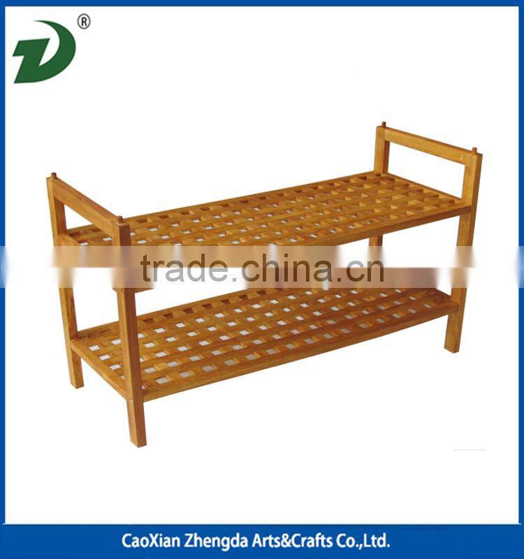 Walnut wood shoe rack with good qality