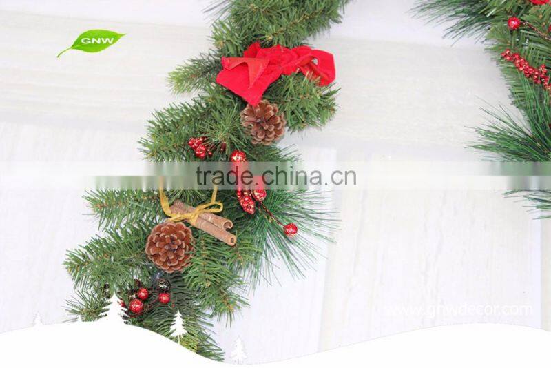 GNW CHGR-1607011 Customized Promotional PVC red berry christmas garlands for sale