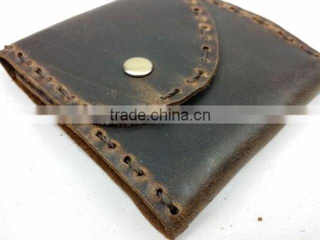 Crazy horse leather atm card holder or credit card holder leather for men