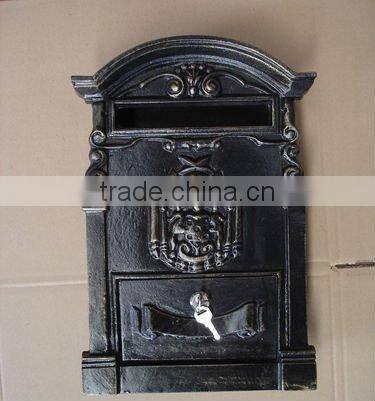 cast aluminum post mailbox, decorative wall mount mailbox