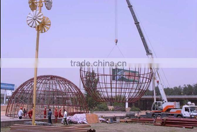 modern sport abstract metal craft stainless steel sport ball sculpture