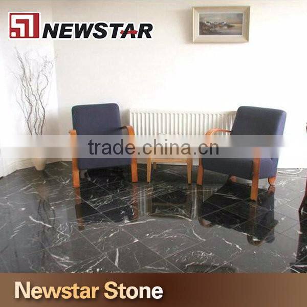 Newstar Popular Polished Nero Margiua Marble Slab Tile In Stock