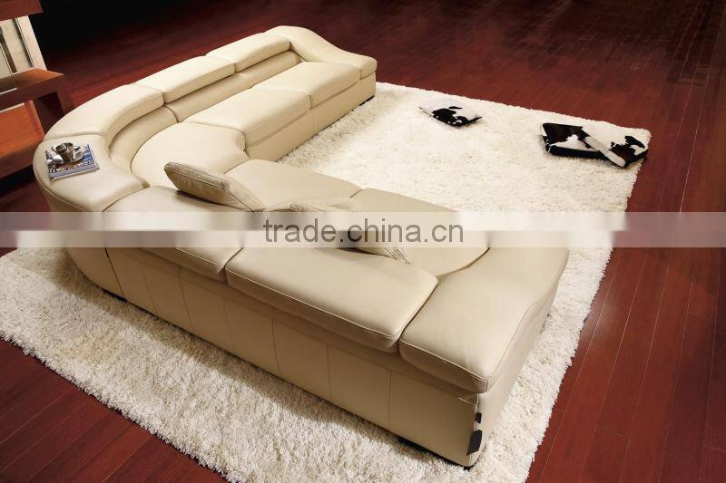 JR8021B modern Luxury Italian full thick orange cow leather living room Italy recliner sofa set