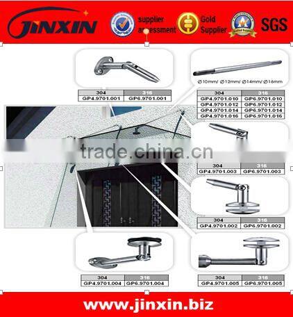 Stainless steel 304 316 glass anwings canopies fittings trade assurance alibaba china