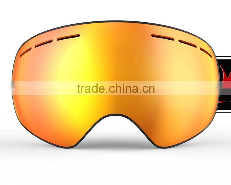TPU frame and smoke REVO red lens ski goggle, snow goggles, snowboard goggles