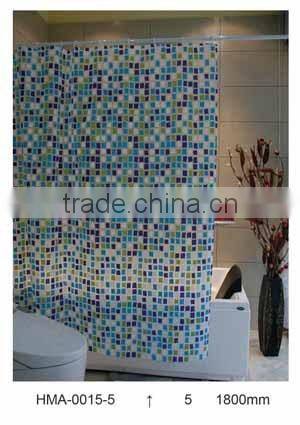 PVC waterproof plastic shower curtain designs