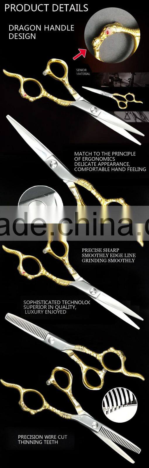 Special handle bull type hairdressing scissors for sale