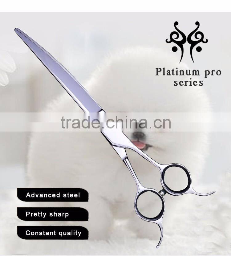 professional style downward curved pet grooming scissor kit