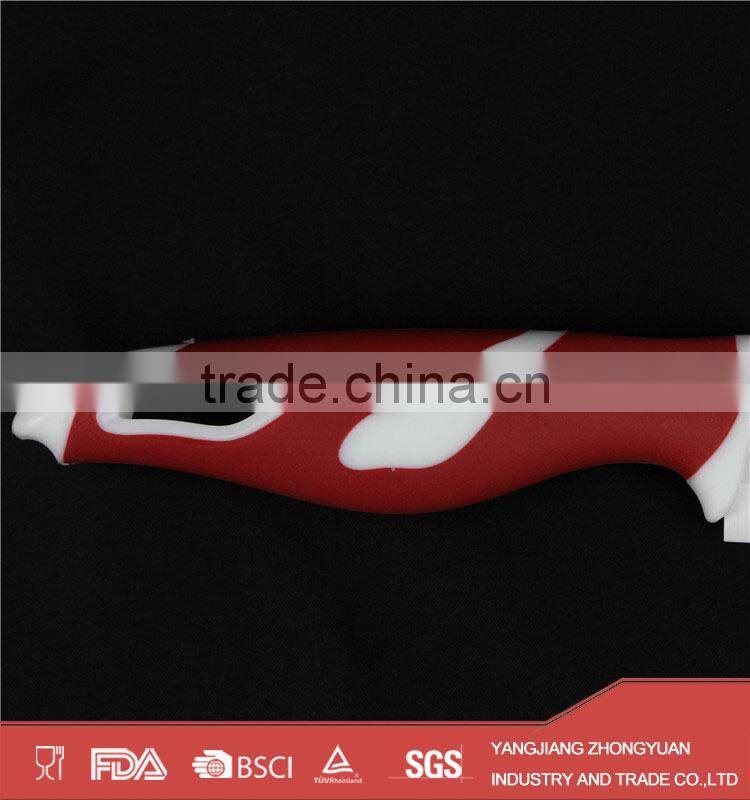 5pcs of ceramic kitchen knife set with stand and peeler