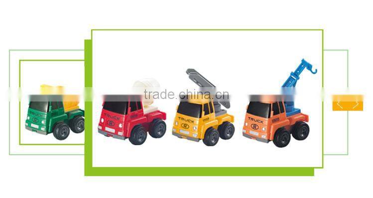 Most popular plastic friction set mini concrete pump truck model toys