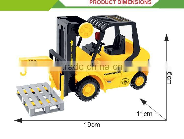 Hot sale 1:14 plastic electric friction toys mini diecast forklift truck model