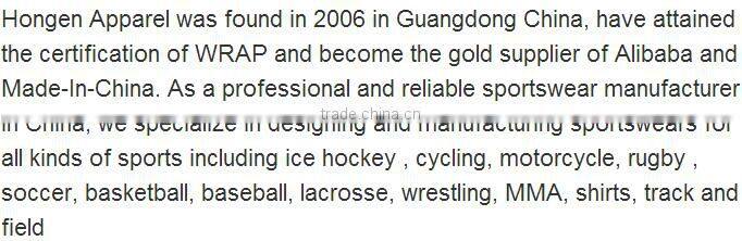 Hongen apparel sublimated warm up hoodie