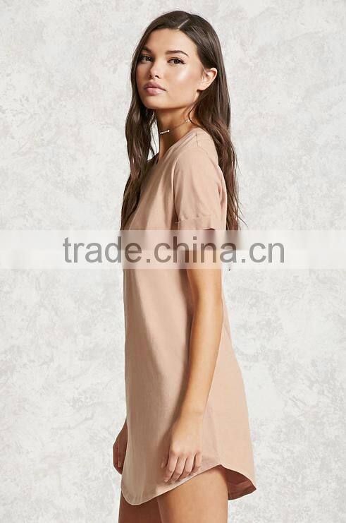 Women Mini Short Sleeve Casual T-Shirt Dress