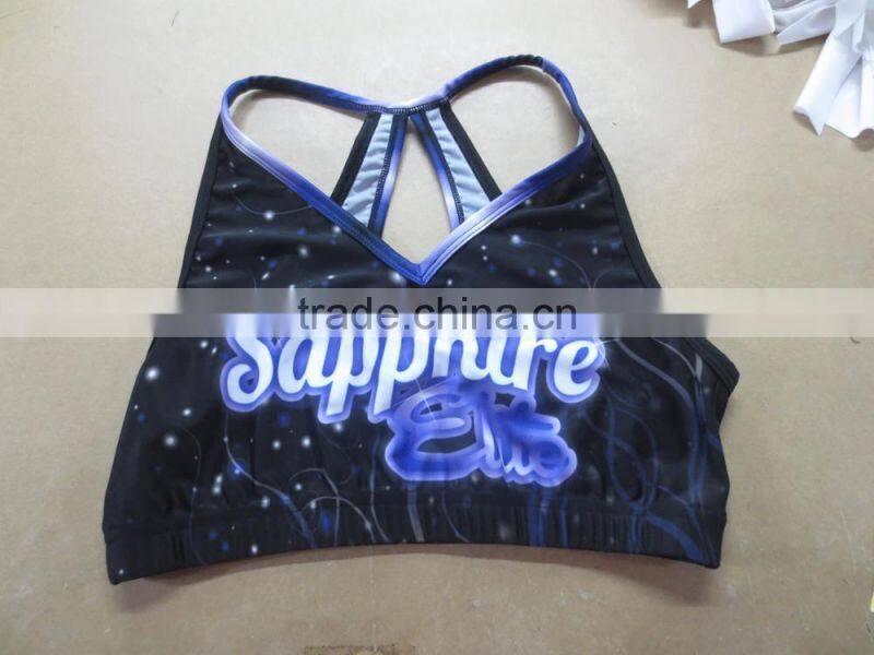 Cool Professional Hot Cheerleading Uniforms, Custom Cheerleading Vests/Sports Bras