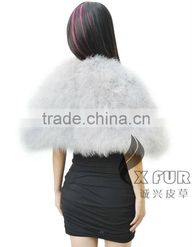 CX-B-87A Turkey Feather Ladies Fashion Fur bridal Cape