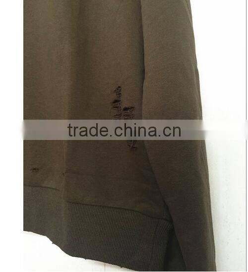 Adults fashion O-neck hole sweater Pullover Style pullover sweatshirt fleece