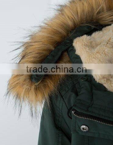 new style winter wholesale lady coat with big fur collar on h