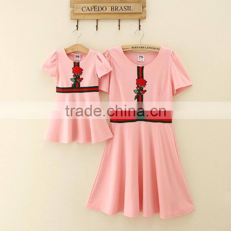 Hot sale plus size mother dress 2016 cotton clothes factory wholesale daughter dress