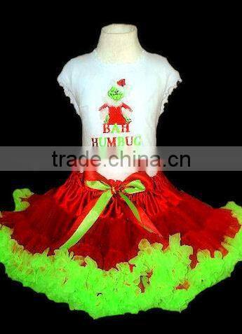 wholesale nylon chiffon Christmas pettiskirt tutu