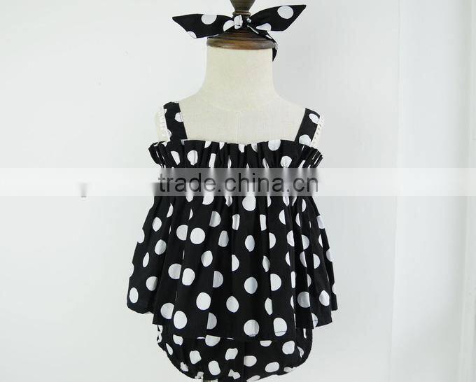 Stylish 2 Pieces Girl Outfit Cherry Pattern Sleeveless Singlet And Shorts Clothes