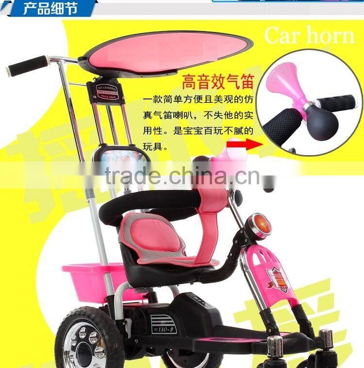 Child kid tricycle Swing function 2 in 1 children bike with umbrella tricycle kids