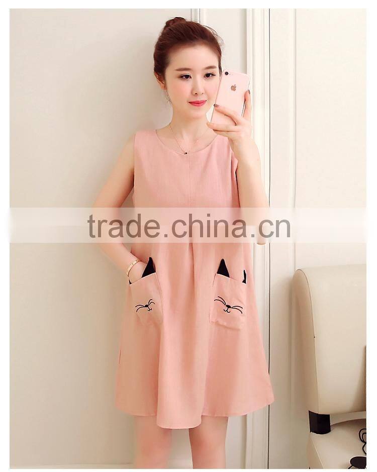 Z&M New women chiffon fashion dress cartoon dress Pregnant women dress