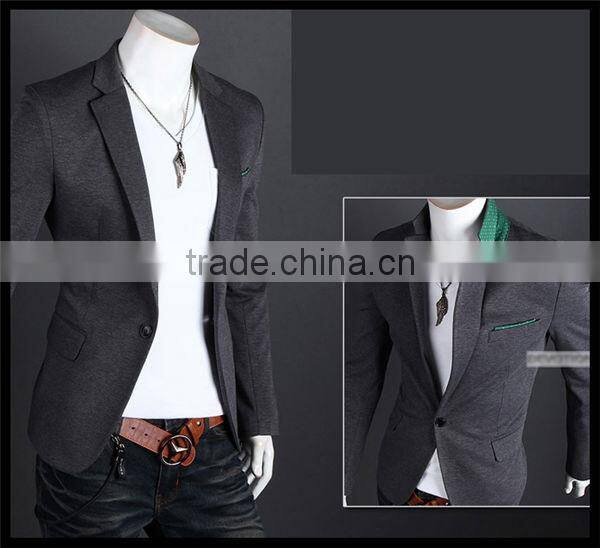 latest new design casual style one button slim men blazer