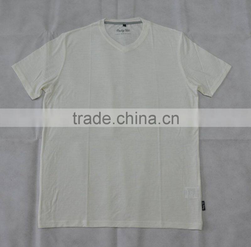 OEM Men's 100% Superfine Merino Wool Printed Fashionable Short Sleeve, T-Shirts Plus Size