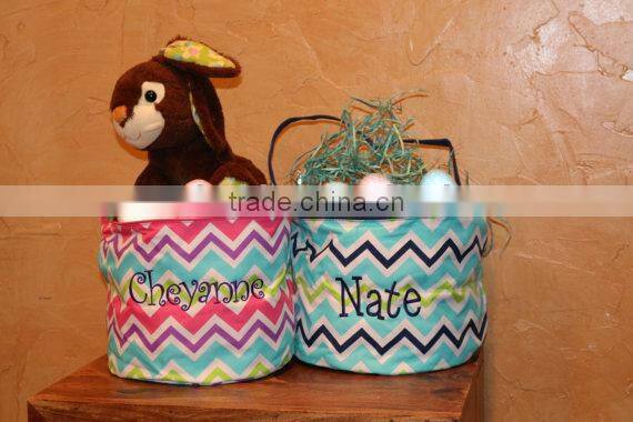 New Personalized Stripe Monogrammed Easter Bucket