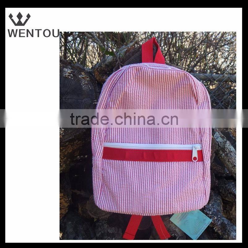 Monogrammed toddle Seersucker Backpack
